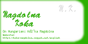 magdolna koka business card